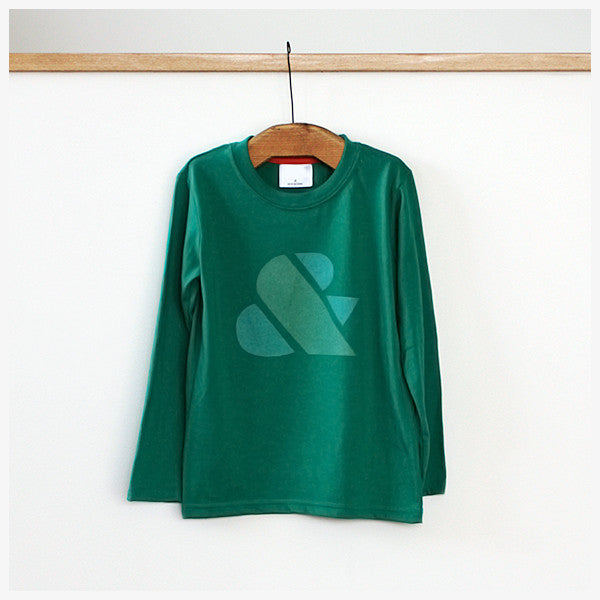 Bold ampersand Boys LS T-shirt Green