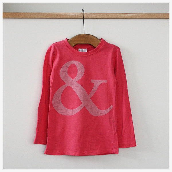Plain ampersand Girls LS T-shirt White